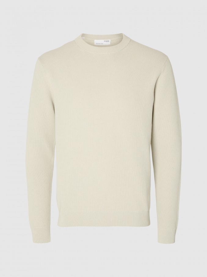 Pullover Man Cream Selected
