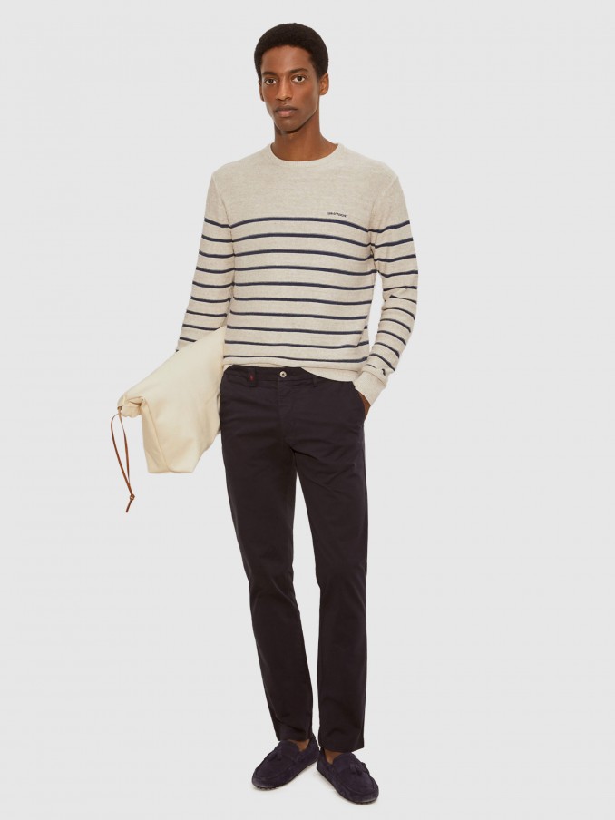 Pantalones Hombre Azul Marino Lion Of Porches