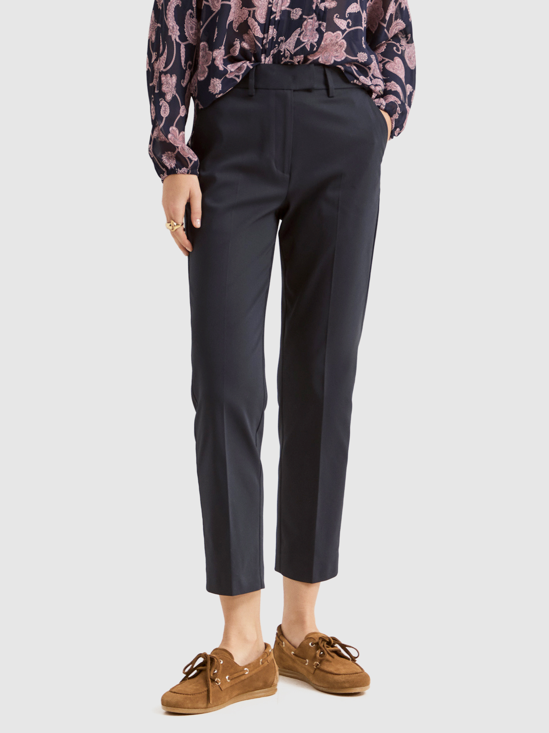 Pants Woman Navy Blue Lion Of Porches