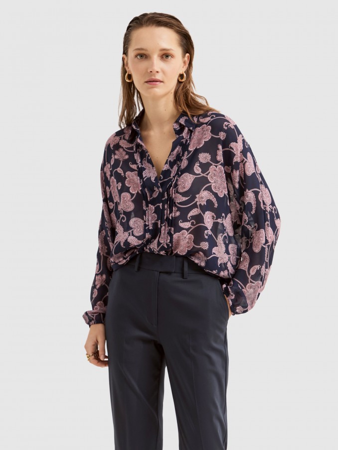 Pants Woman Navy Blue Lion Of Porches