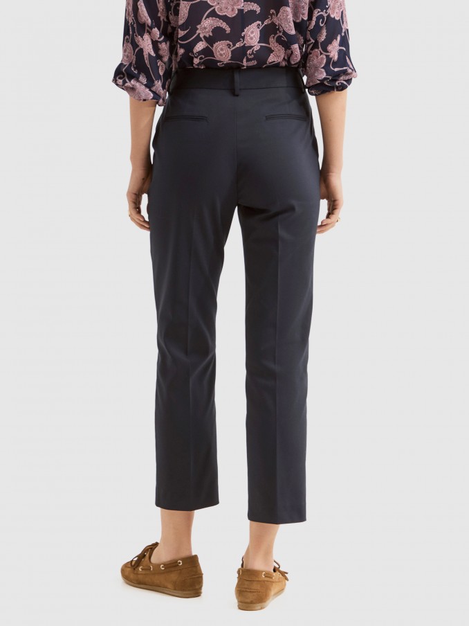 Pants Woman Navy Blue Lion Of Porches