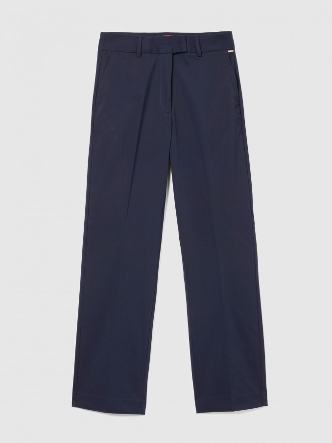 Pants Woman Navy Blue Lion Of Porches