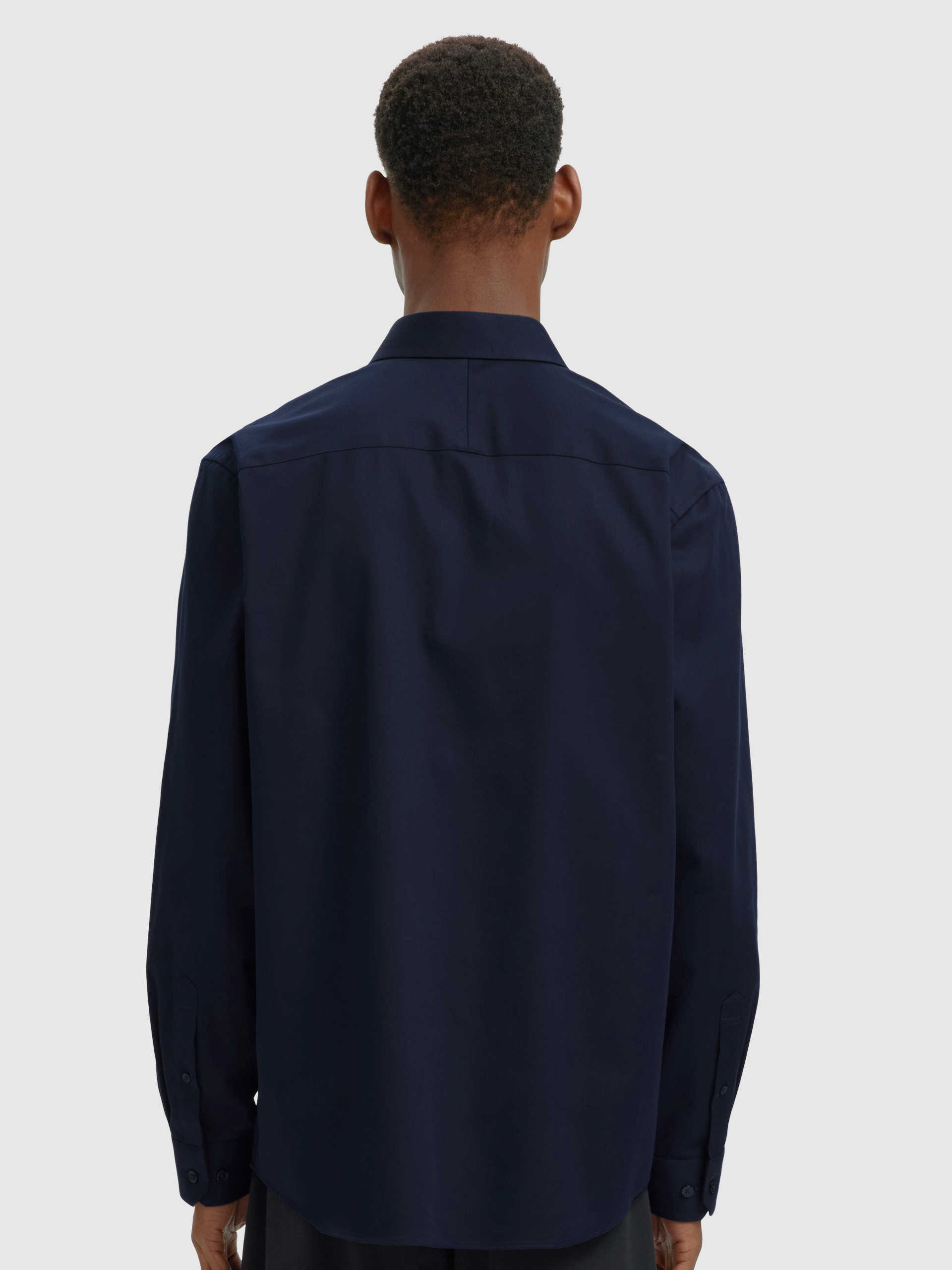Shirt Man Navy Blue Selected
