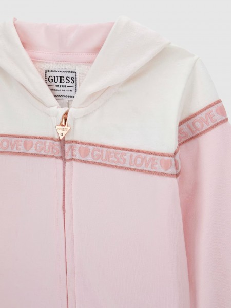 2 Pe�as Guess Menina Set Active Top W/zip+Leggings