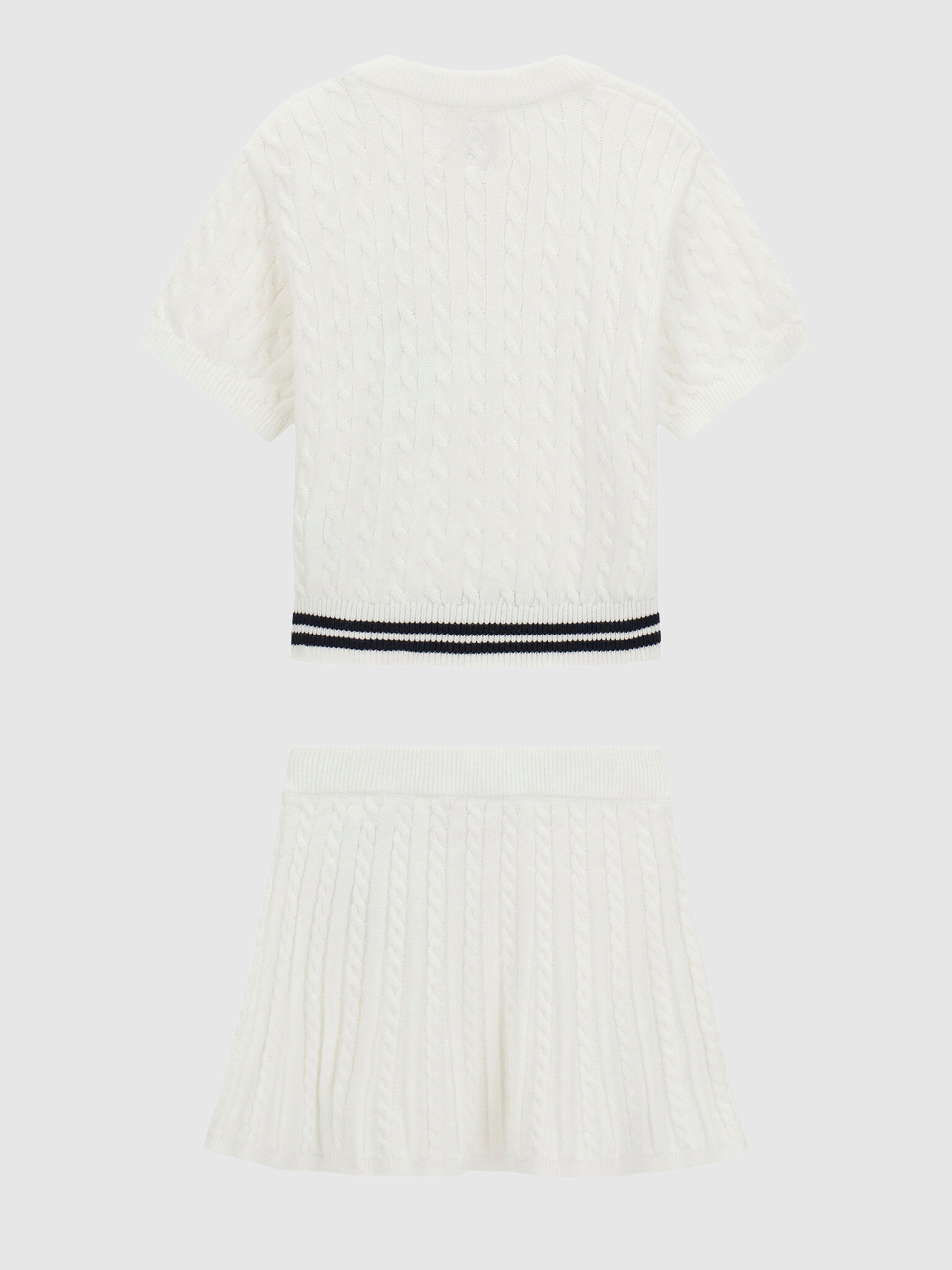 2 Peças Guess Menina Set Ss Sweater + Sweater Skirt