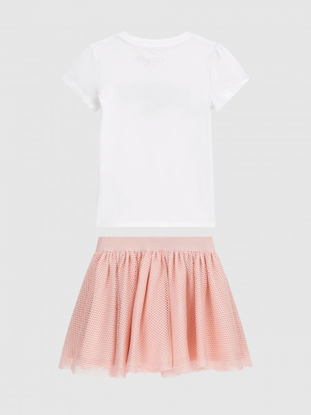 2 Pe�as Guess Menina Set T-Shirt+ Skirt