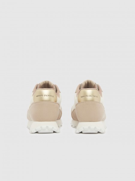 Sapatilha Armani Exchange Mulher Sneaker Drop Microsuede+Mesh+Calf Pu