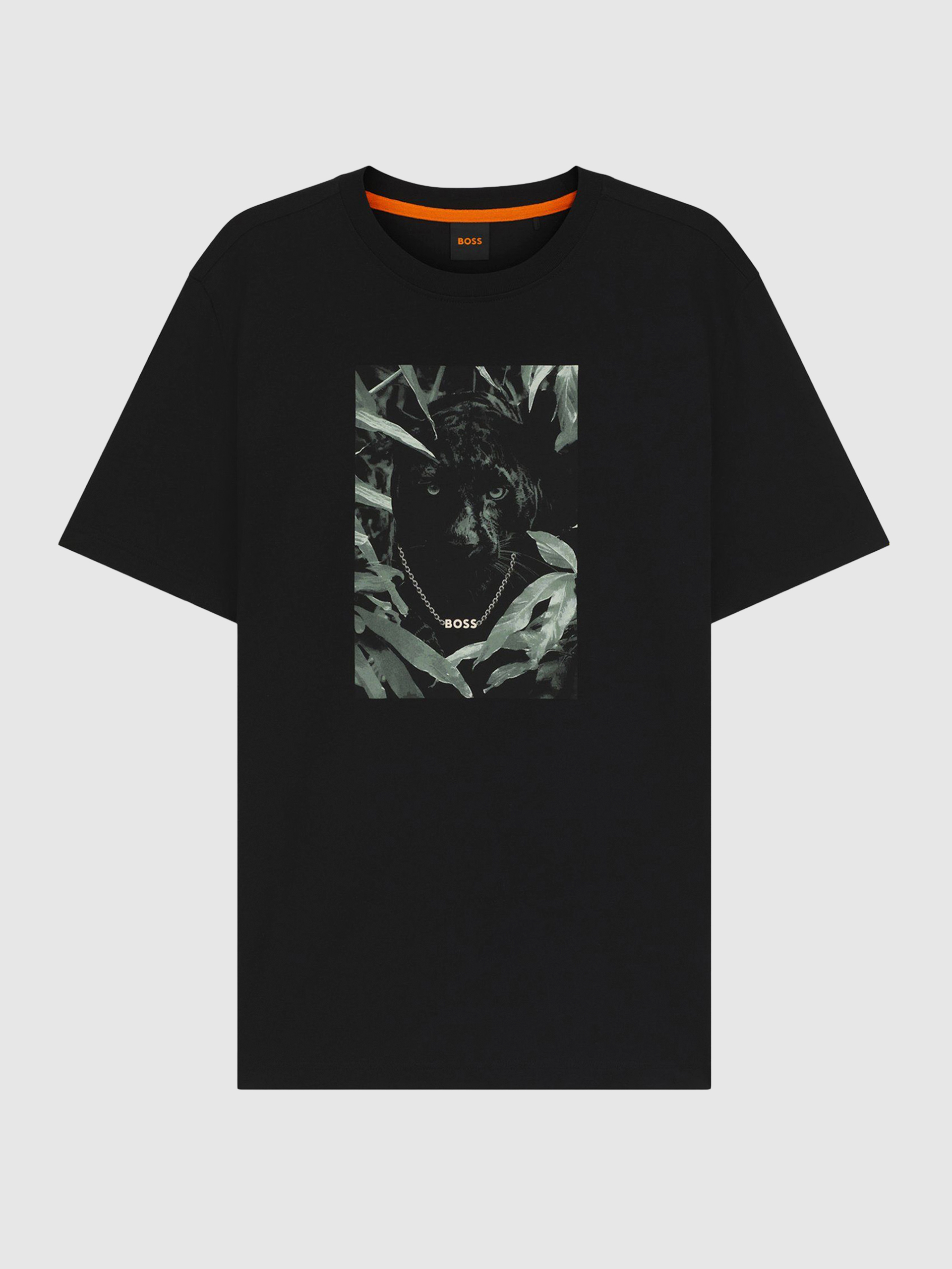 Camiseta Hombre Negro Boss Orange