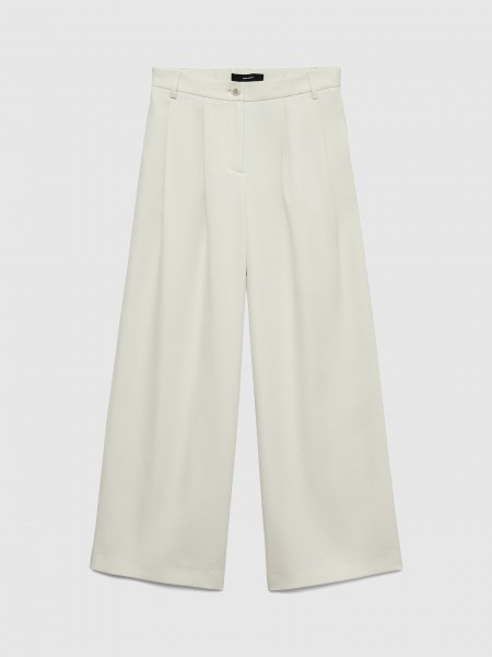 Pants Woman Cream Vero Moda