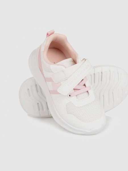 Sapatilha Tommy Hilfiger Menina Flag Low Cut Lace Up/velcro Sneaker