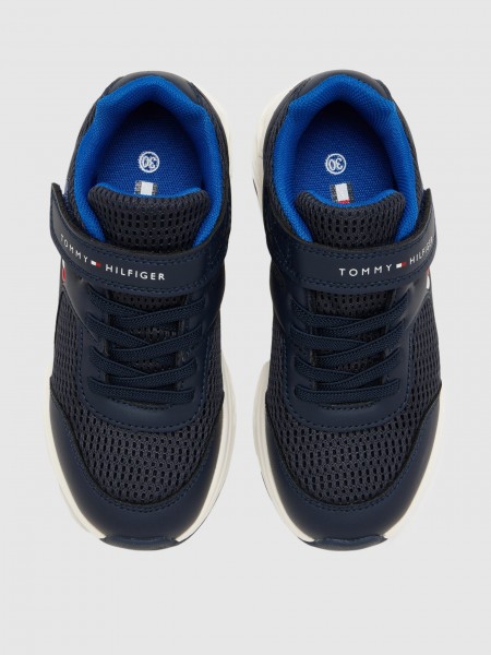 Sapatilha Tommy Hilfiger Menino Low Cut Lace-Up/velcro Sneaker