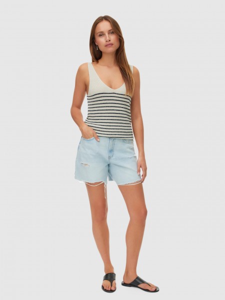 Tops Mulher Vmnewlexsun Shine Sl Top Rep Vero Moda