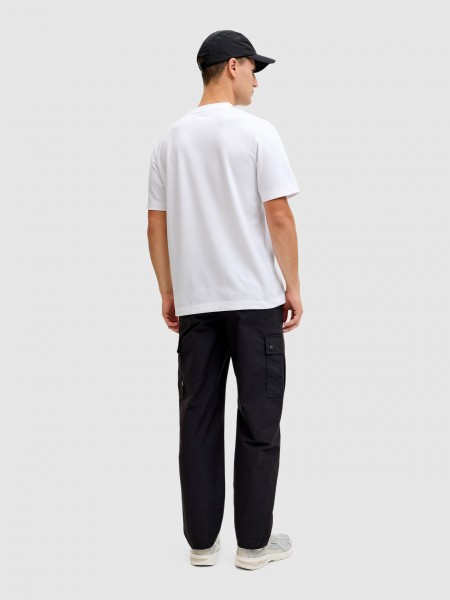 T-Shirt Jack & Jones Homem Jcofusion Chest Brand Tee Ss Crew Noos