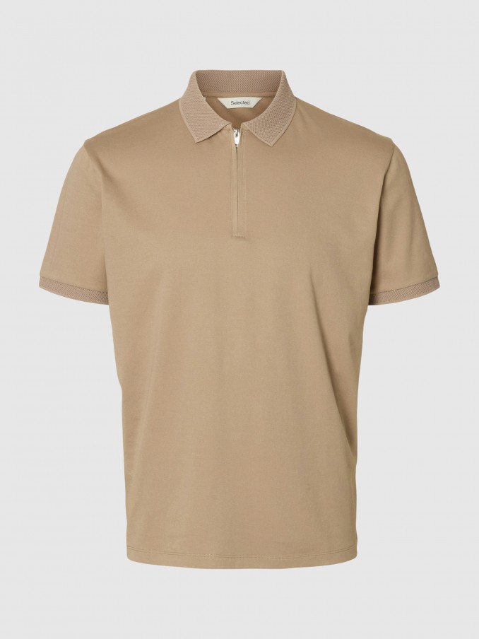 Polo Hombre Beige Selected