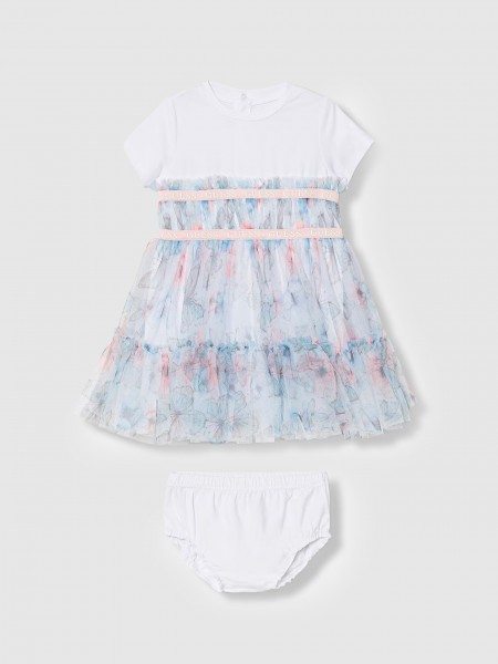 Vestido Guess Menina Set Mixed Fabric Dress+Panties
