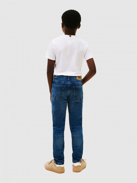 Jeans Tommy Hilfiger Menino Straight Dark Jeans Jeans Tommy Hilfiger Menino Straight Dark Jeans