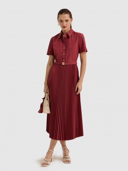 Vestido Mujer Burdeos Lion Of Porches