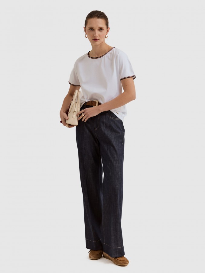 Camiseta Mujer Blanco Lion Of Porches