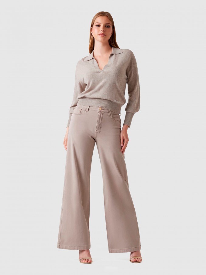 Pantalones Mujer Beige Guess