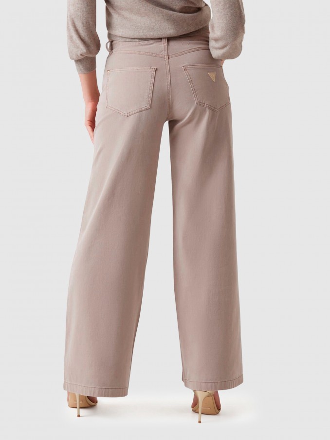 Pantalones Mujer Beige Guess