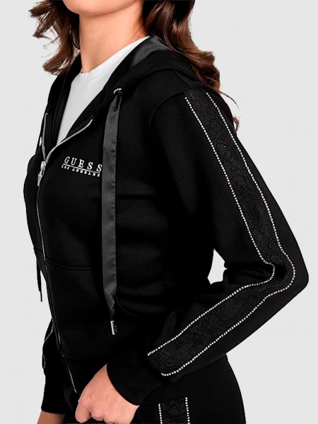 Casaco Guess Mulher New Hooded Scuba Sweatshirt