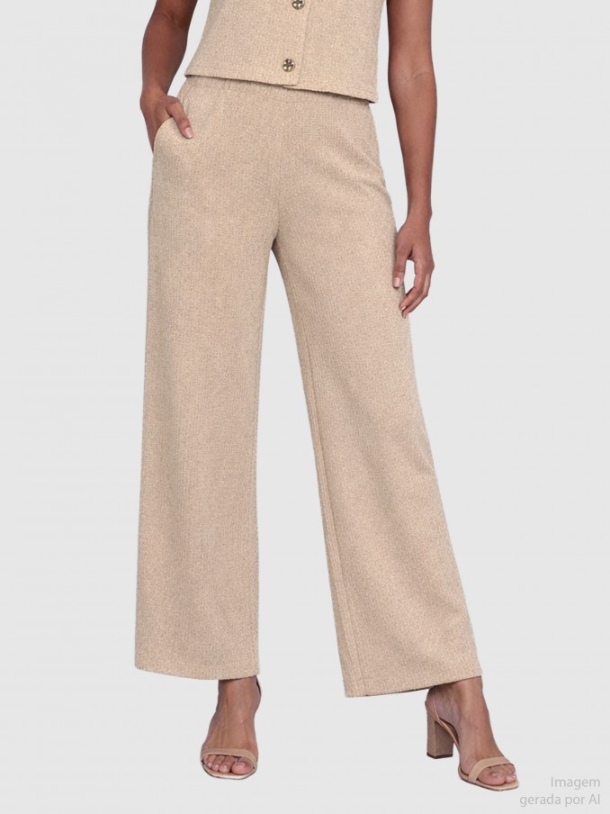 Pantalones Mujer Crema Only