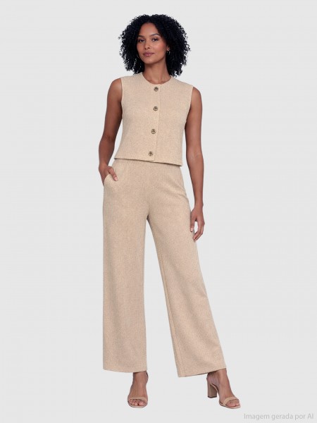 Pants Woman Cream Only