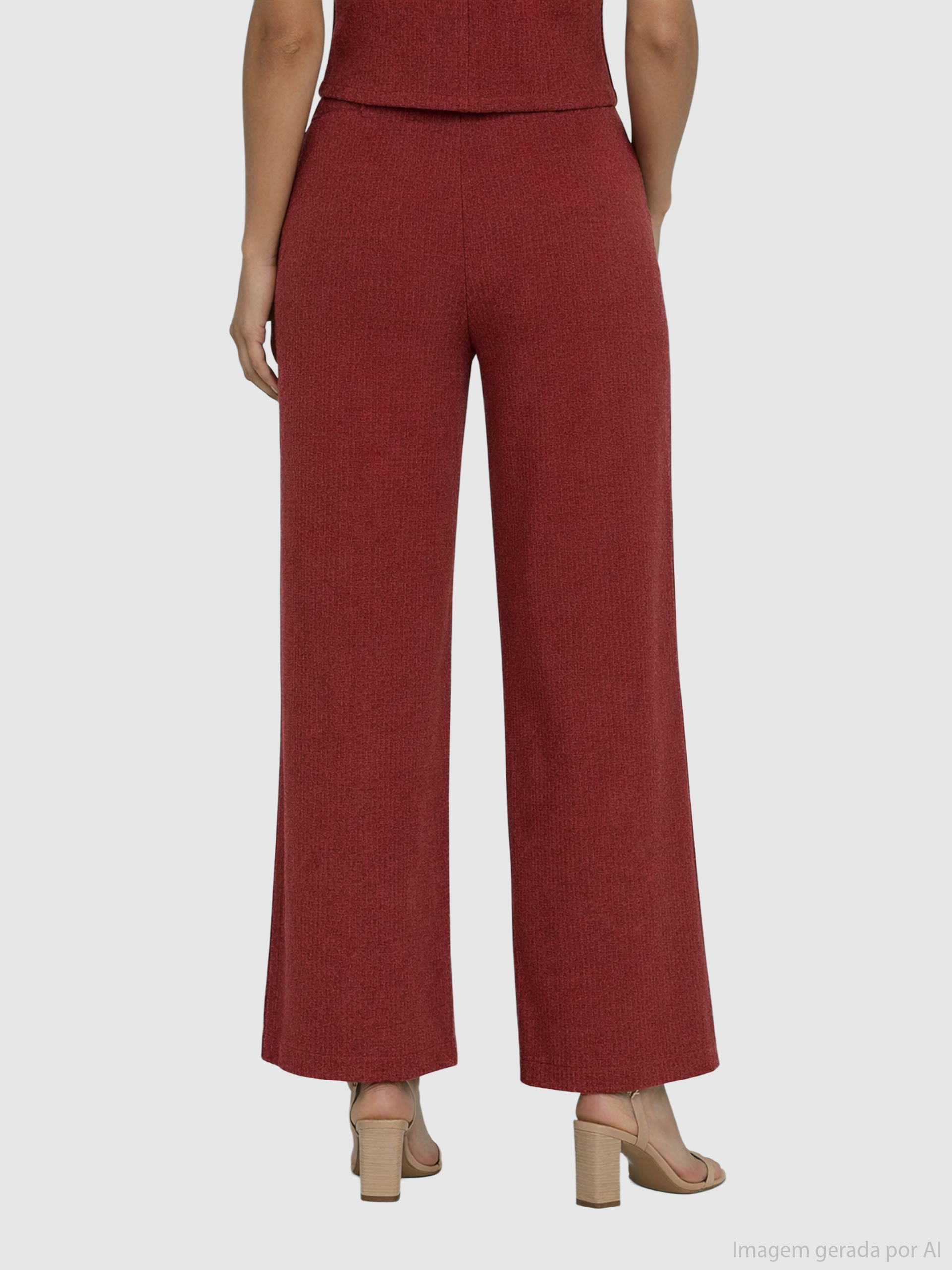 Pantalones Mujer Burdeos Only