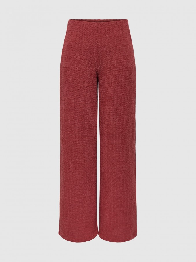 Pants Woman Bordeaux Only