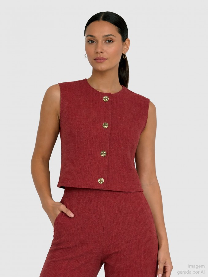 Pullover Woman Bordeaux Only