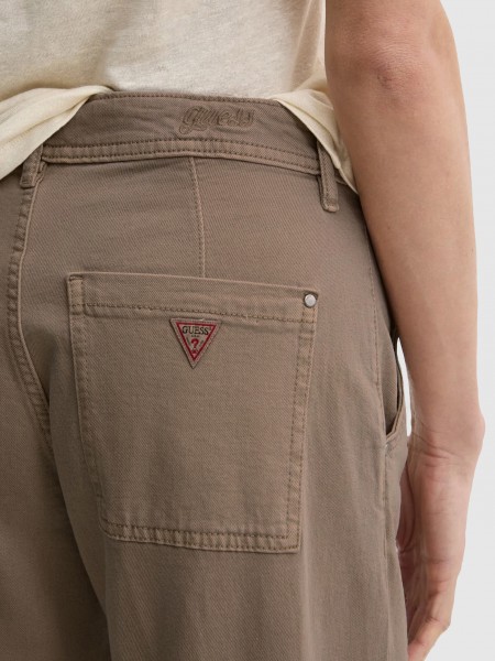 Pantalones Mujer Marr�n Guess