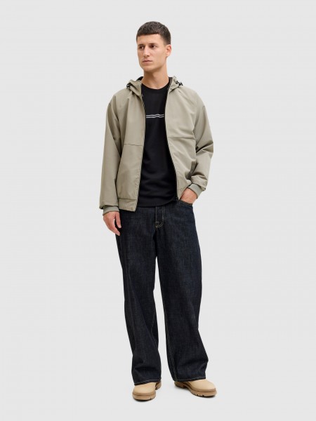 T-Shirt Jack & Jones Homem Jcofusion Chest Brand Tee Ss Crew Noos