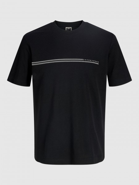 T-Shirt Jack & Jones Homem Jcofusion Chest Brand Tee Ss Crew Noos
