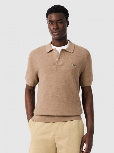 Polo Shirt Man Camel Lacoste
