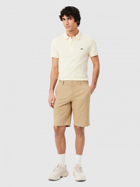 Pantalones Cortos Hombre Beige Lacoste