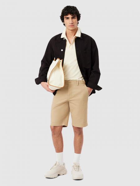 Pantalones Cortos Hombre Beige Lacoste