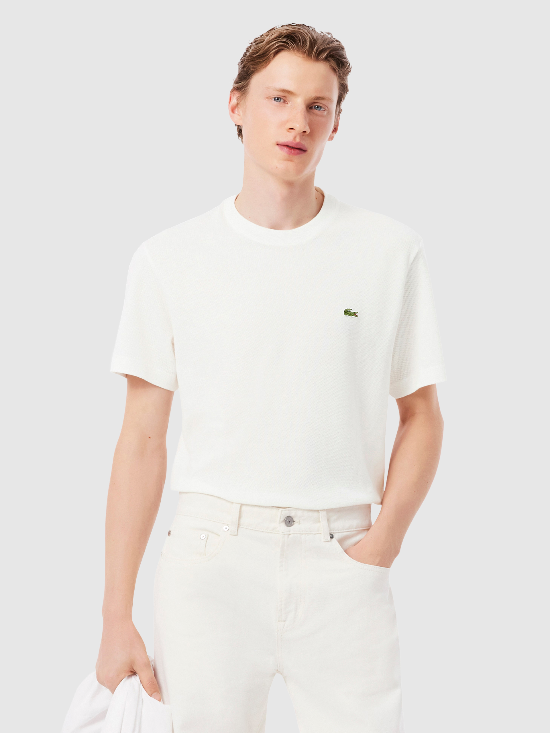 Camiseta Hombre Blanco Lacoste