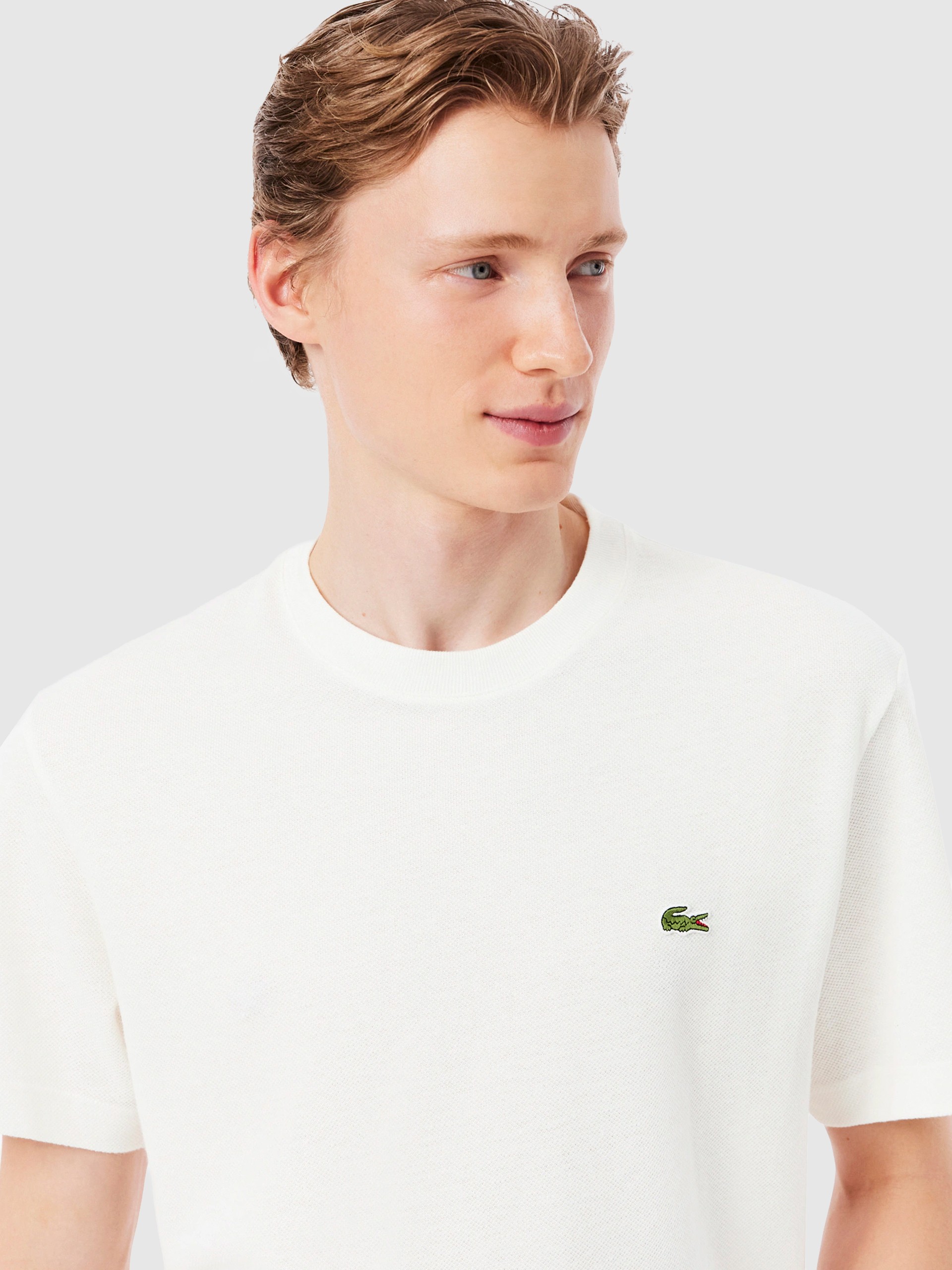 Camiseta Hombre Blanco Lacoste