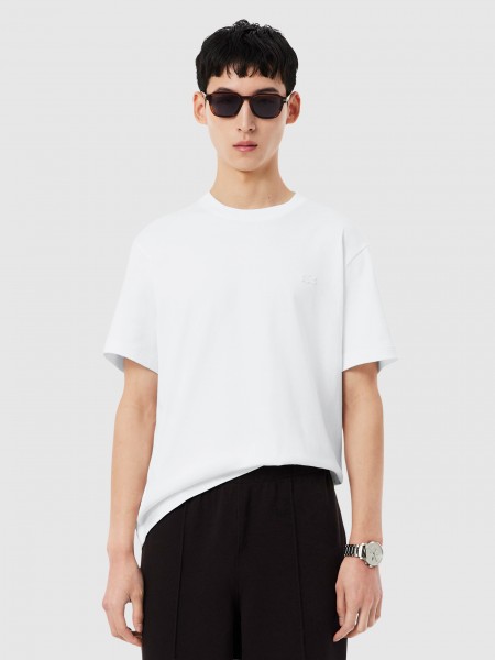 T-Shirt Lacoste Homem Classic Fit Back Print Heavy Cotton Tshirt