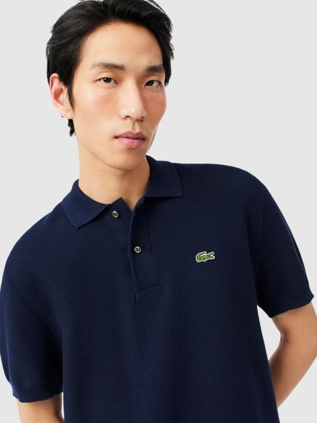 Polo Shirt Man Navy Blue Lacoste
