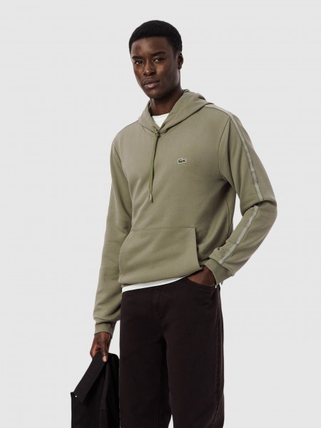 Sweatshirt Man Green Lacoste
