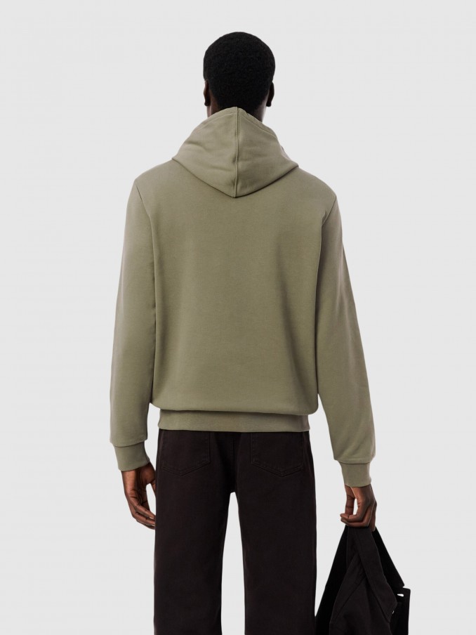 Sweatshirt Man Green Lacoste