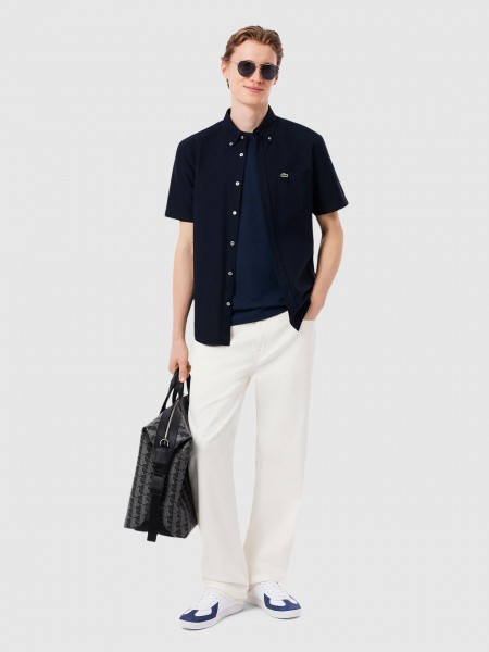 T-Shirt Man Navy Blue Lacoste