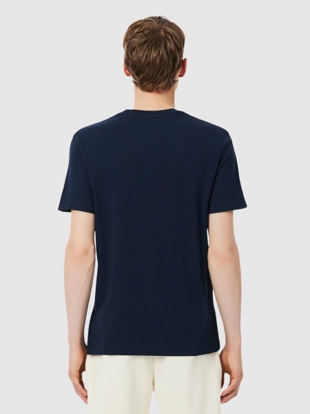 T-Shirt Lacoste Homem Regular Fit Lacoste Stripe Band Tshirt