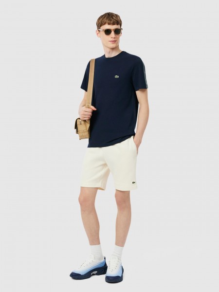 T-Shirt Lacoste Homem Regular Fit Lacoste Stripe Band Tshirt