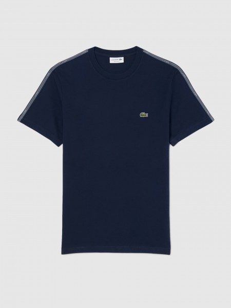 T-Shirt Lacoste Homem Regular Fit Lacoste Stripe Band Tshirt