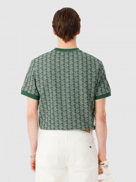 T-Shirt Man Green Lacoste