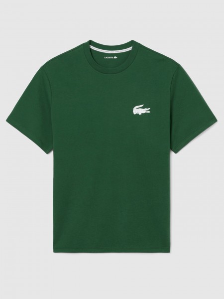 T-Shirt Lacoste Homem Crocodile Print Cotton Loungewear Tshirt
