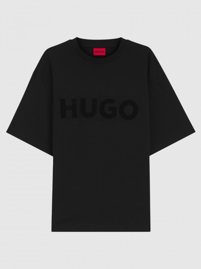 T-Shirt Man Black Hugo Boss