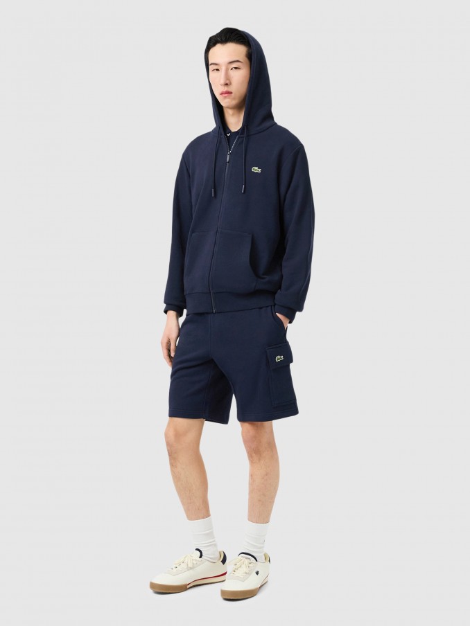 Calcao Homem Regular Fit Fleece Shorts Lacoste